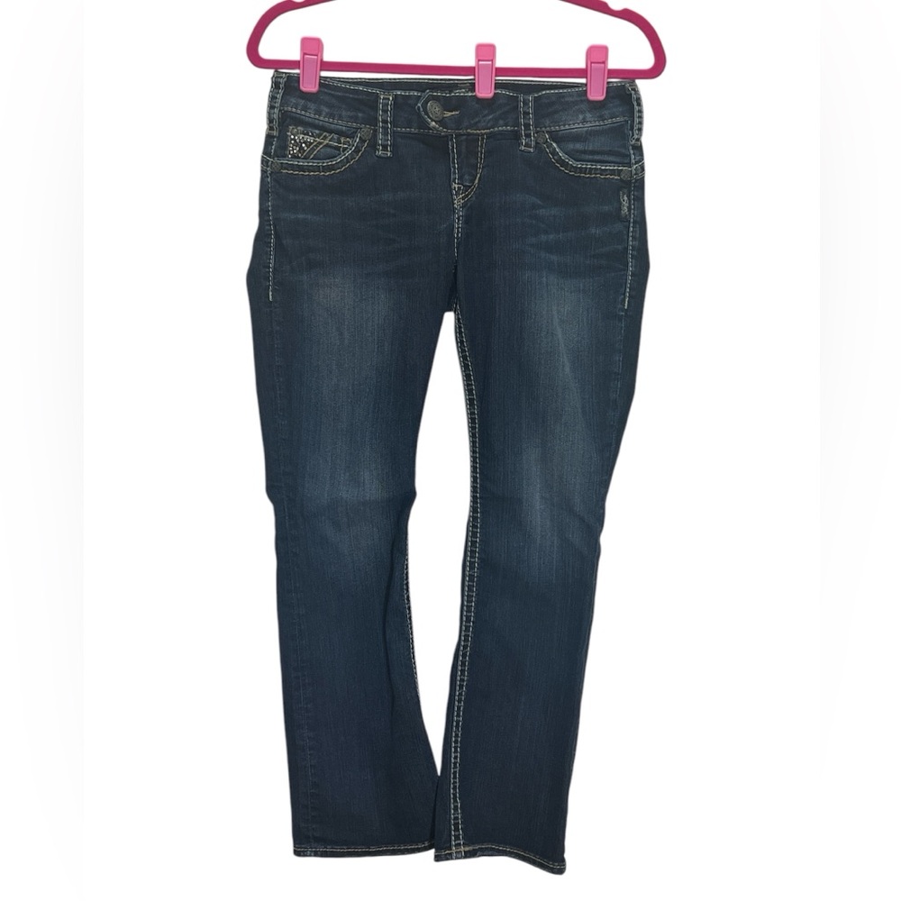 Silver Jeans Co. Women's Tuesday Low Rise Slim Boot Cut Sz 10P Short